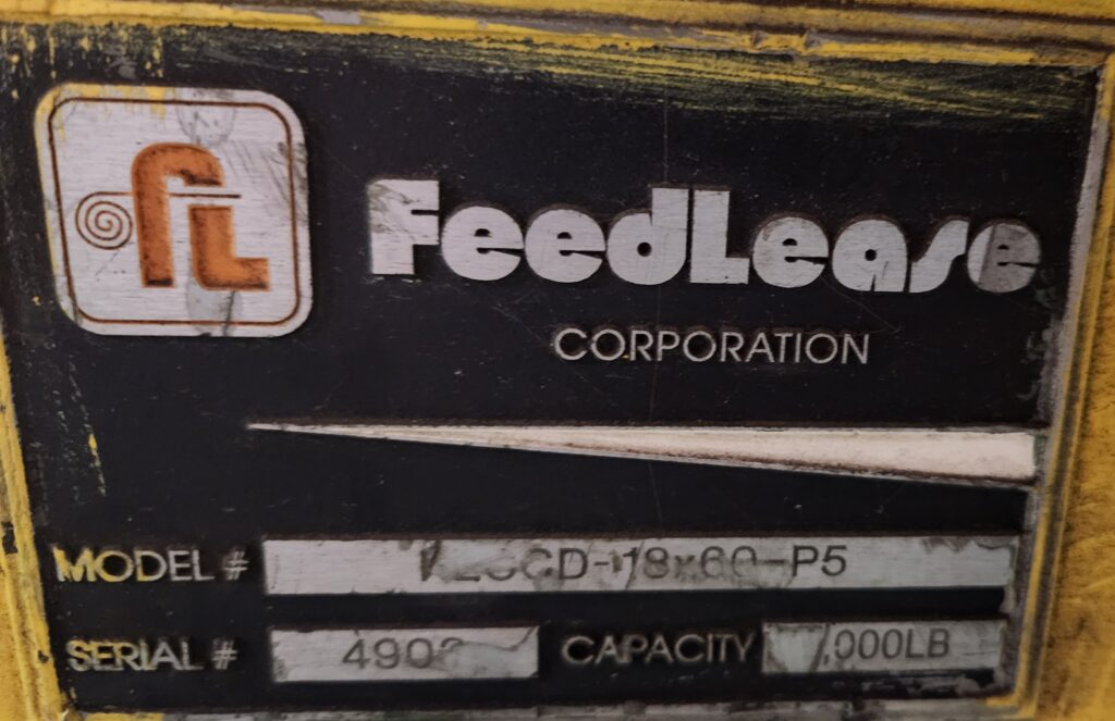 Dallas 18” Servo Feed w/Pull Through Straightener & Feed Lease Cradle - For Sale